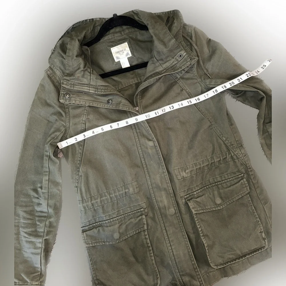 Forever 21 Olive Jacket Size S - Picture 9 of 14
